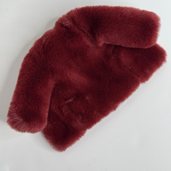 Burgundy Fur Coat Jacket Clubbing Night Away 12" Integrity Fashion Doll Royalty - Picture 3 of 6